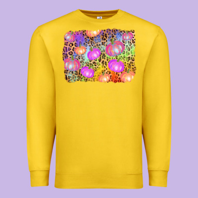 Colourful Pumpkin Background Premium Sweatshirt Designed By Adodesignshop