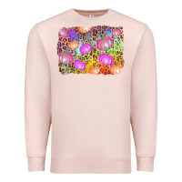 Pale Pink colourful pumpkin background Premium Sweatshirt - AdoDesignShop