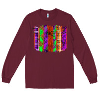 Burgundy Halloween Brushstrokes Long Sleeve Tee - texasbilliewilder