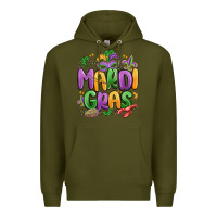 Army Green mardi gras Premium Hoodie - MaliasSmallBusiness