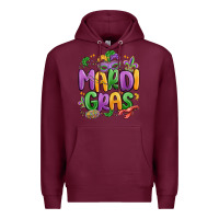 Burgundy mardi gras Premium Hoodie - MaliasSmallBusiness