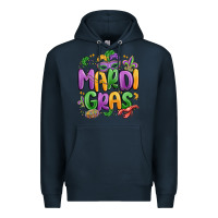 Navy mardi gras Premium Hoodie - MaliasSmallBusiness