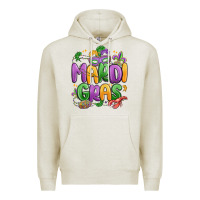 Oatmeal Heather mardi gras Premium Hoodie - MaliasSmallBusiness