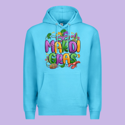 Mardi Gras Premium Hoodie Designed By Maliassmallbusiness