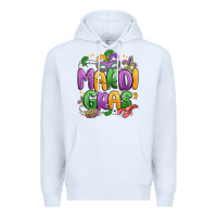 White mardi gras Premium Hoodie - MaliasSmallBusiness
