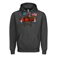 Charcoal Heather home of the brave Zipper Hoodie - CowhideDigitalArt