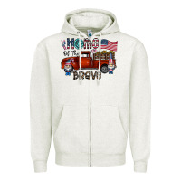 Oatmeal Heather home of the brave Zipper Hoodie - CowhideDigitalArt