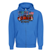 True Royal home of the brave Zipper Hoodie - CowhideDigitalArt