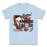 Dusty Blue livin' that baseball mom life Classic Tee - Zillion Design Studio