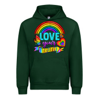 Forest Green Love Your Truth Urban Hoodie - BundleAndBundleShop