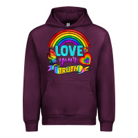 Mauve Wine Love Your Truth Urban Hoodie - BundleAndBundleShop