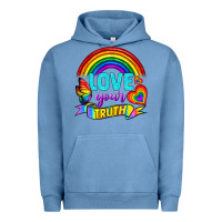 Pigment Pebble Blue Love Your Truth Urban Hoodie - BundleAndBundleShop