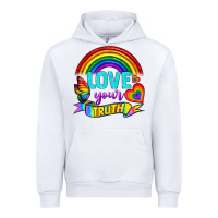 White Love Your Truth Urban Hoodie - BundleAndBundleShop