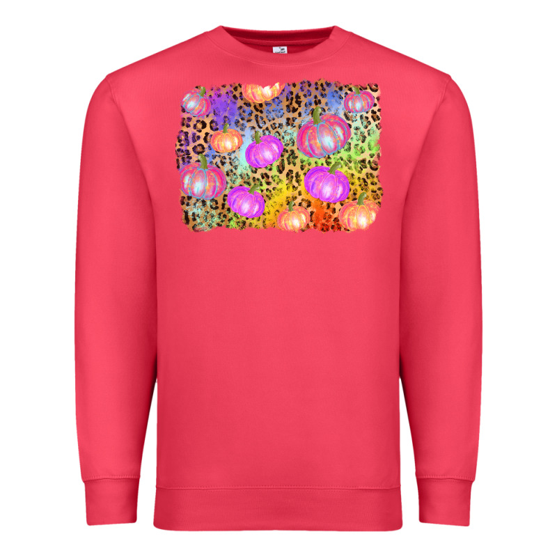 Colourful Pumpkin Background Premium Sweatshirt by AdoDesignShop | Teevron