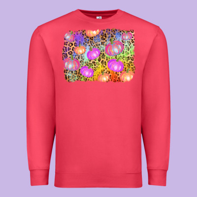 Colourful Pumpkin Background Premium Sweatshirt Designed By Adodesignshop