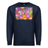 Navy colourful pumpkin background Premium Sweatshirt - AdoDesignShop