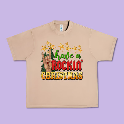 Have A Rockin Christmas Urban Heavy Tee Designed By Barkaloodesign
