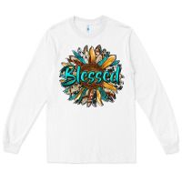 White blessed sunflower Long Sleeve Tee - RanaPortraitStore