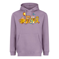 Lavender childhood cancer ribbon and coffee cups Heavyweight Hoodie - AdoDesignShop