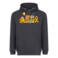 Childhood Cancer Ribbon And Coffee Cups Heavyweight Hoodie | Teevron