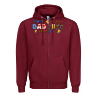 Burgundy dad life  libbey glass Zipper Hoodie - HRA Design Shop