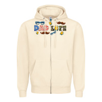 Sandshell dad life  libbey glass Zipper Hoodie - HRA Design Shop