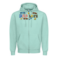 Seafoam dad life  libbey glass Zipper Hoodie - HRA Design Shop