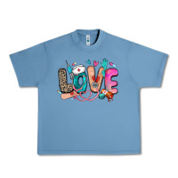 Pebble Blue love nurse Urban Heavy Tee - Zillion Design Studio