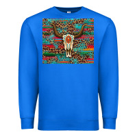 True Royal western serape leopard bull skull turquoise tumbler Premium Sweatshirt - Artiststas