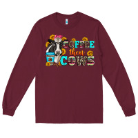 Burgundy coffee then cows Long Sleeve Tee - Zillion Design Studio