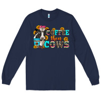 Navy coffee then cows Long Sleeve Tee - Zillion Design Studio