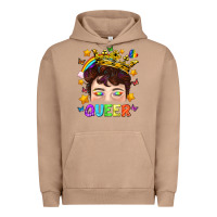Pigment Burro LGBTQ+ Queer Portrait With Crown And Rainbow Urban Hoodie - BundleAndBundleShop