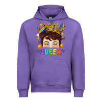 Tulip LGBTQ+ Queer Portrait With Crown And Rainbow Urban Hoodie - BundleAndBundleShop