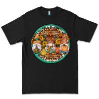 Black fall gnomes round earrings 4 Premium Tee - Artiststas