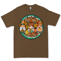 Cacao fall gnomes round earrings 4 Premium Tee - Artiststas