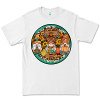 White fall gnomes round earrings 4 Premium Tee - Artiststas