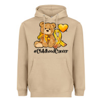 Mushroom childhood cancer and cancer ribbon Heavyweight Hoodie - AdoDesignShop