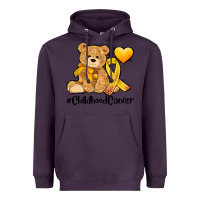 Plum childhood cancer and cancer ribbon Heavyweight Hoodie - AdoDesignShop