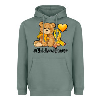 Sage childhood cancer and cancer ribbon Heavyweight Hoodie - AdoDesignShop