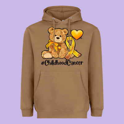 Childhood Cancer And Cancer Ribbon Heavyweight Hoodie Designed By Adodesignshop
