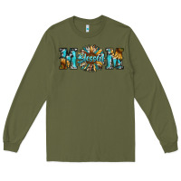 Army Green blessed mom Long Sleeve Tee - RanaPortraitStore