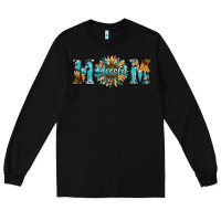 Black blessed mom Long Sleeve Tee - RanaPortraitStore