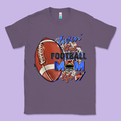 Livin' That Football Mom Life Classic Tee Designed By Zillion Design Studio