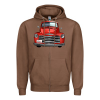 Chestnut western red truck front view Zipper Hoodie - FaDigitalArtStudio