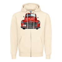 Sandshell western red truck front view Zipper Hoodie - FaDigitalArtStudio
