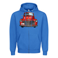 True Royal western red truck front view Zipper Hoodie - FaDigitalArtStudio