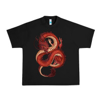 Black red dragon Urban Heavy Tee - RanaPortraitStore