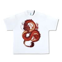 White red dragon Urban Heavy Tee - RanaPortraitStore