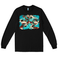 Black aztec cowhide background Long Sleeve Tee - Zillion Design Studio