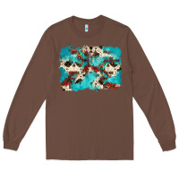 Chestnut aztec cowhide background Long Sleeve Tee - Zillion Design Studio